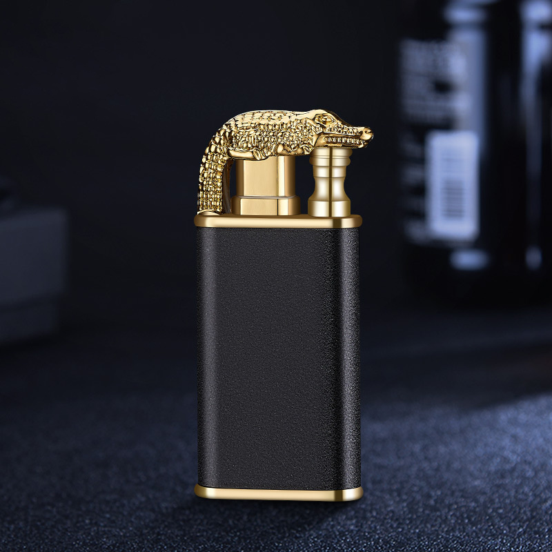 Creative Blue Flame Lighter Dolphin Dragon Tiger Double Fire Metal Winproof Lighter Inflatable Lighter - Image 19
