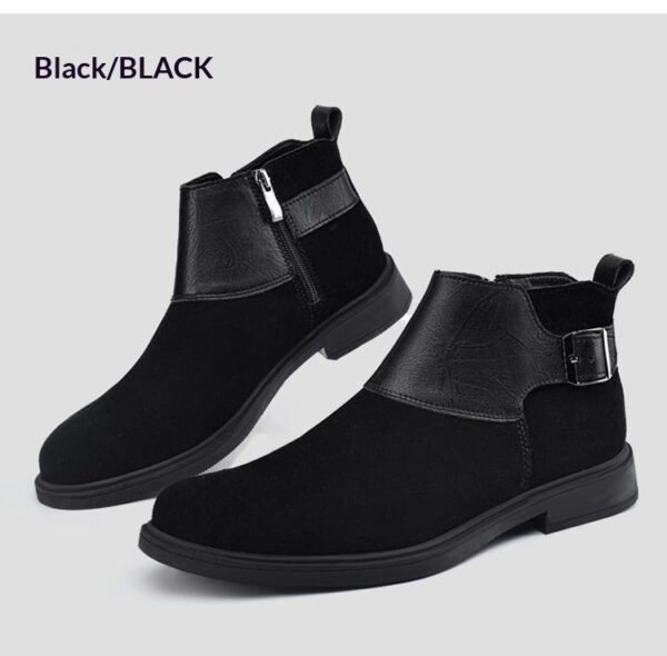 High-top British-style Leather Zip-up Ankle Boots - Image 19