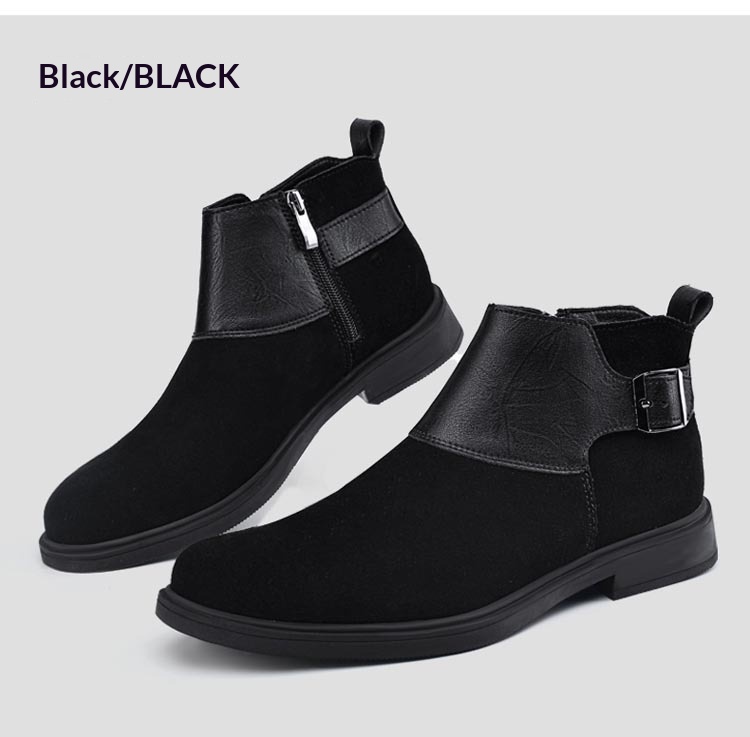High-top British-style Leather Zip-up Ankle Boots