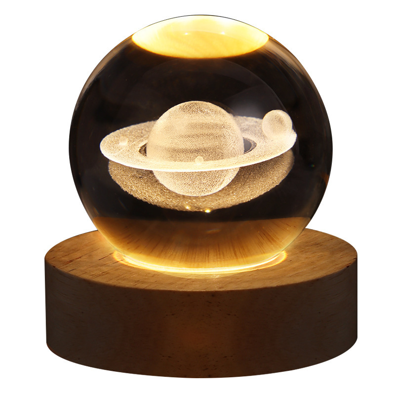 Luminous Starry Sky And Planets Moon Moon Crystal Ball Small Night Lamp Projection Ambience Light Creative Gift New Strange Gift - Image 8