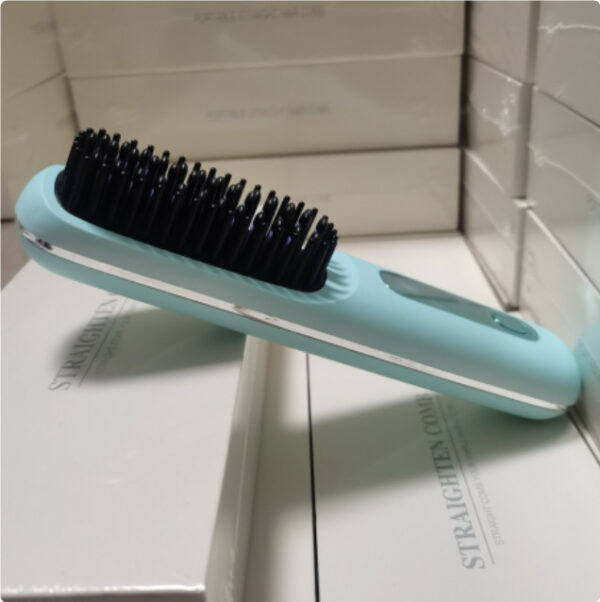 2 In 1 Straight Hair Comb Wireless Hair Straightener Brush Hair Fast Heating Portable Hot Curler USB Charging - Image 29