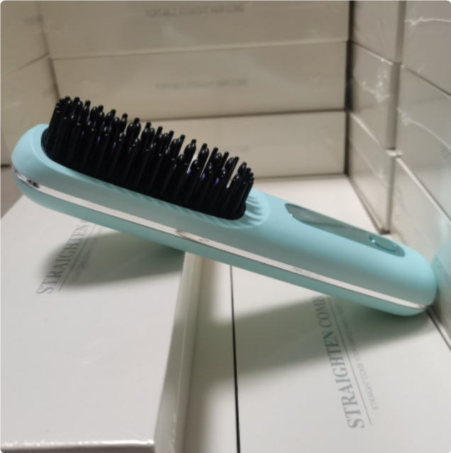 2 In 1 Straight Hair Comb Wireless Hair Straightener Brush Hair Fast Heating Portable Hot Curler USB Charging - Image 29