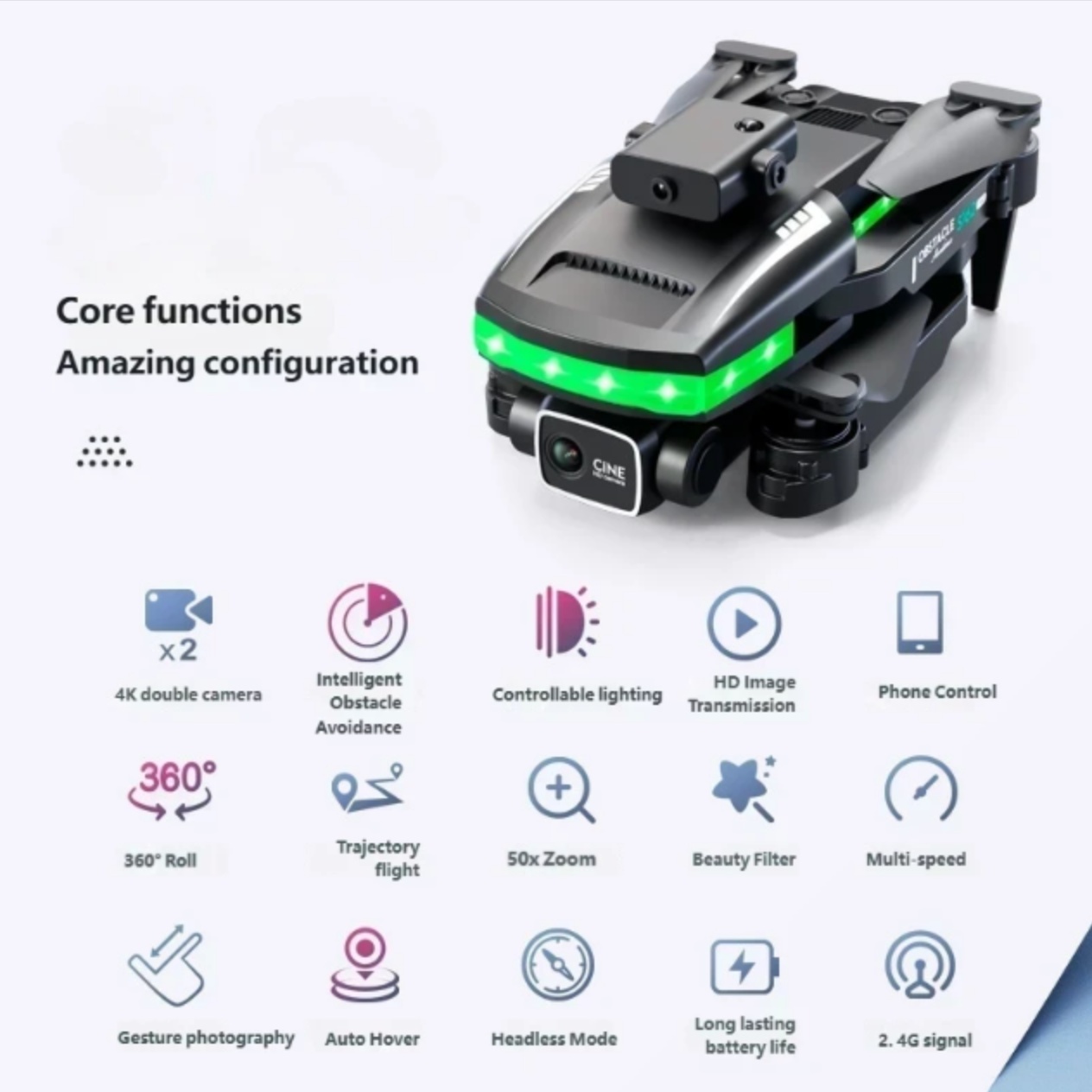 S162 4K Dual Camera Foldable Drone With 4-Way Obstacle Avoidance - Image 2