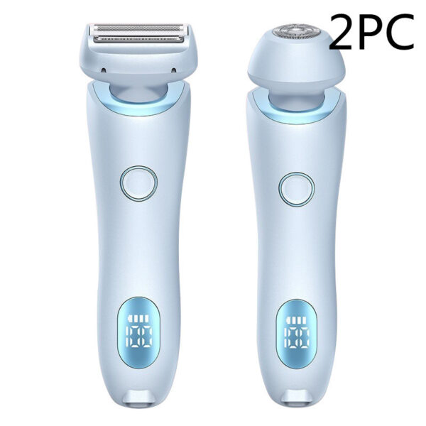 2 In 1 Hair Removal Epilator USB Rechargeable Trimmer Women Body Razor Face Leg Armpit Bikini Hand Pubic Shaver Hair Remover - Image 12