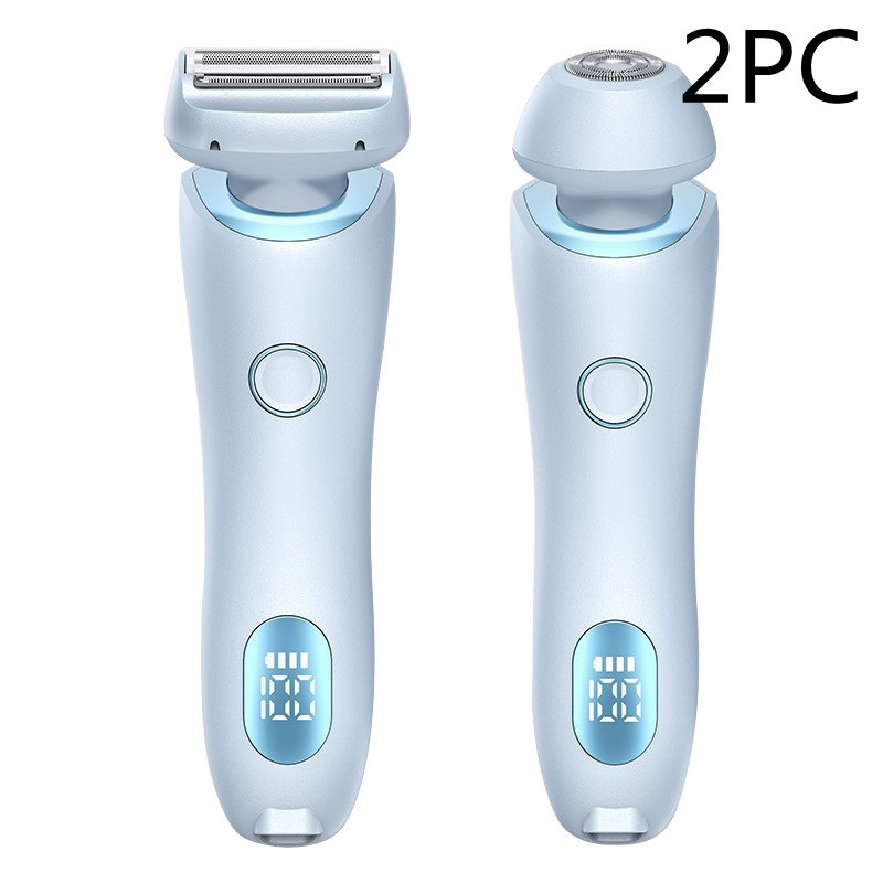 2 In 1 Hair Removal Epilator USB Rechargeable Trimmer Women Body Razor Face Leg Armpit Bikini Hand Pubic Shaver Hair Remover - Image 12