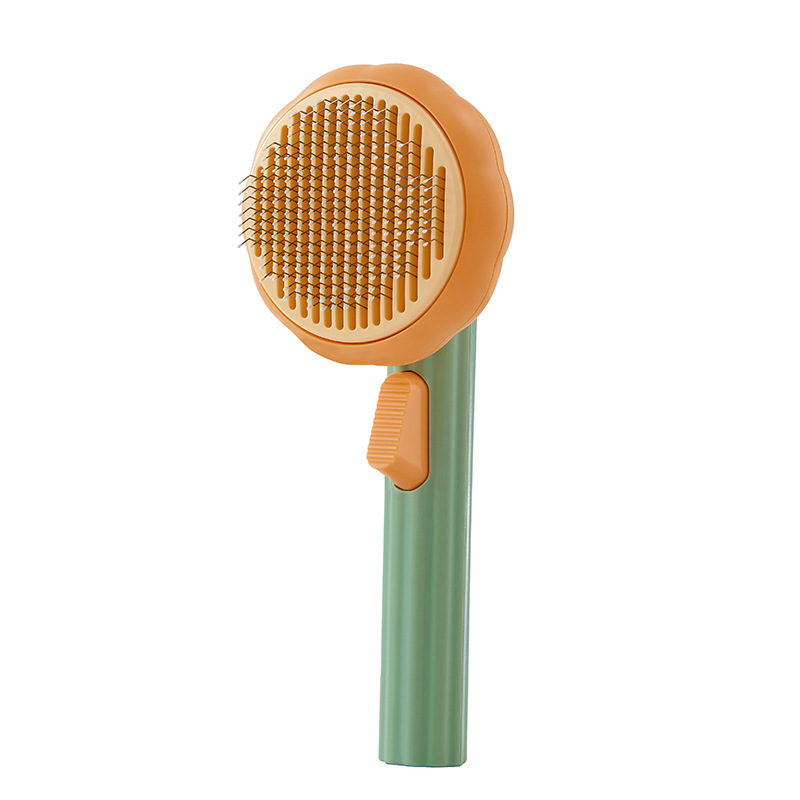 New Pet Cat Brush Hot Selling Hand-held Steel Wire Self-cleaning Comb Looper For Hair Removal - Image 5