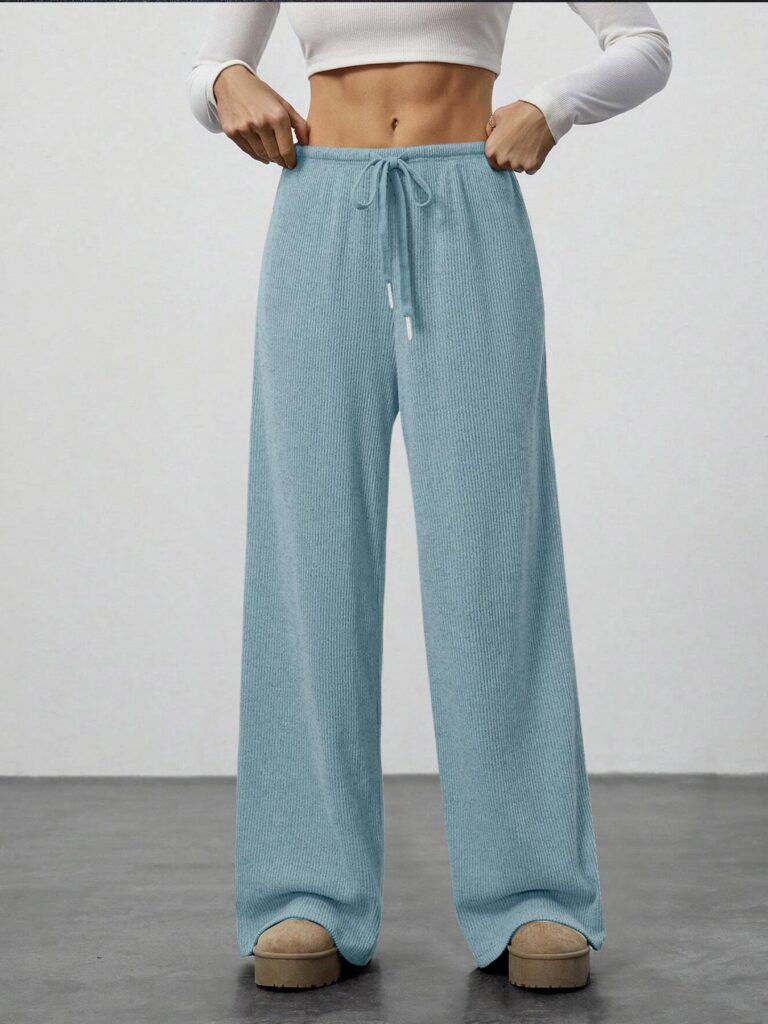 Women's Solid-color Casual Straight-leg Pants