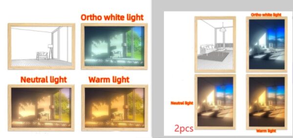 Illuminated Picture LED Decorative Light Painting Bedside Picture Style Creative Modern Simulate Sunshine Drawing Night Light Gift - Image 92