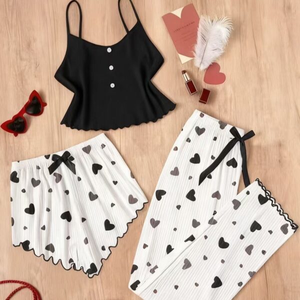 Women's Homewear Pajama Lingerie Three-Piece Set - Image 6