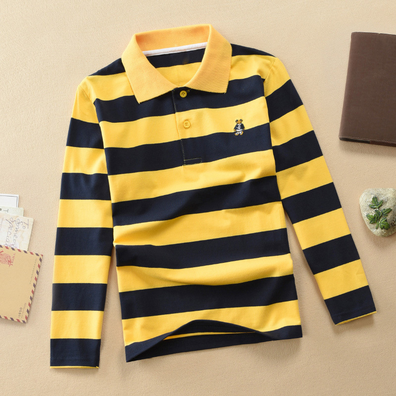 Turn-down Collar Long-sleeve T-shirt Childrens Clothing Business Top - Image 91