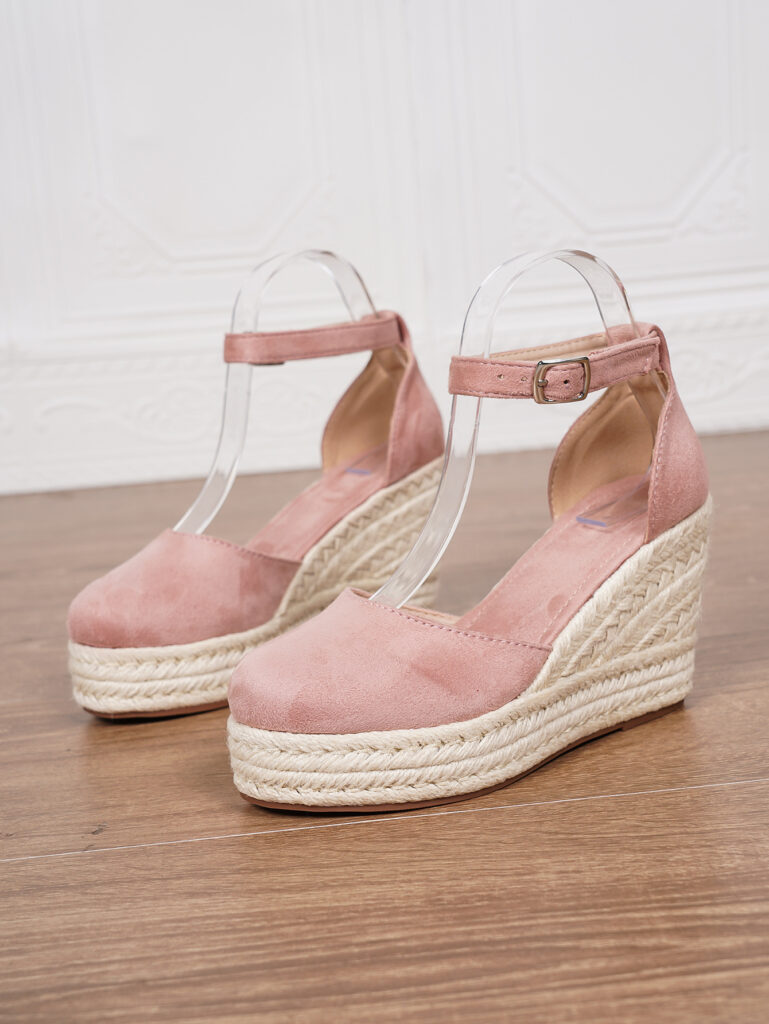 Platform Espadrille Sandals With Ankle Strap