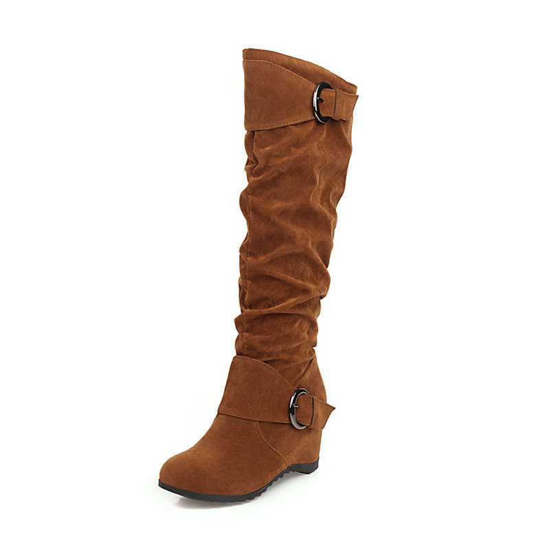 Wedge-heel British-style High-top Womens Knee-high Boots - Image 39