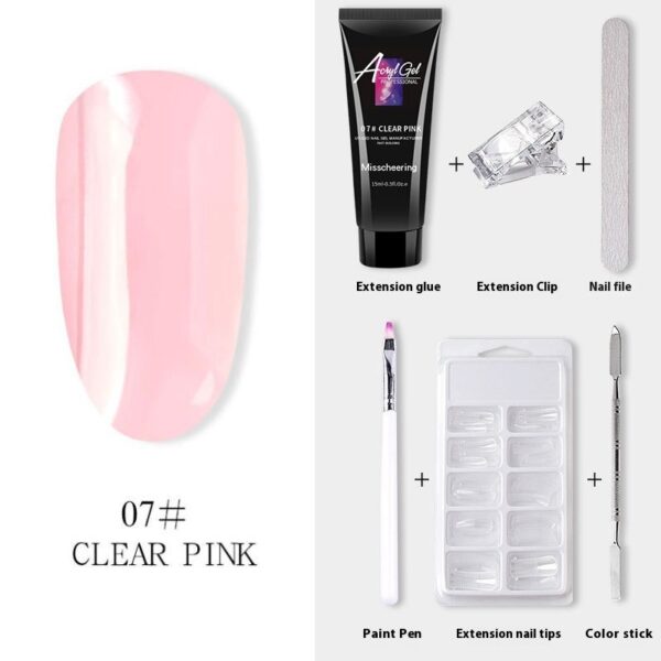 Painless Extension Gel Nail Art Without Paper Holder Quick Model Painless Crystal Gel Set - Image 14