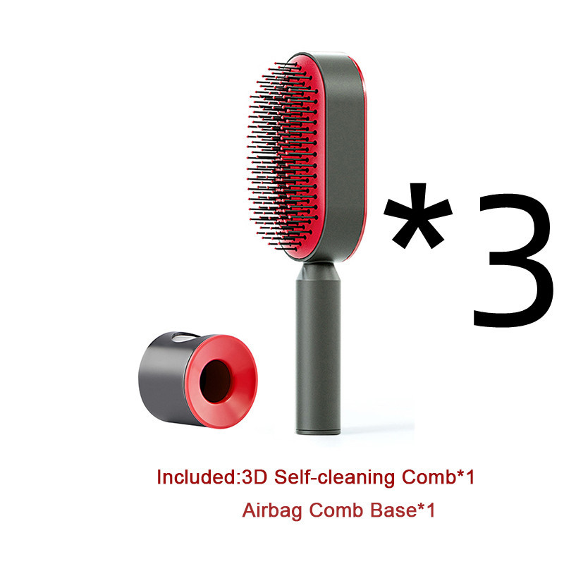 Self Cleaning Hair Brush For Women One-key Cleaning Hair Loss Airbag Massage Scalp Comb Anti-Static Hairbrush - Image 27