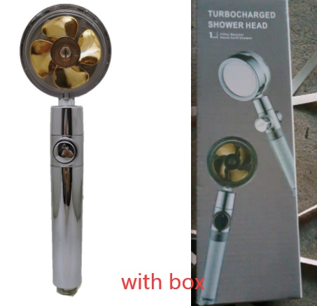 Shower Head Water Saving Flow 360 Degrees Rotating With Small Fan ABS Rain High Pressure Spray Nozzle Bathroom Accessories - Image 116