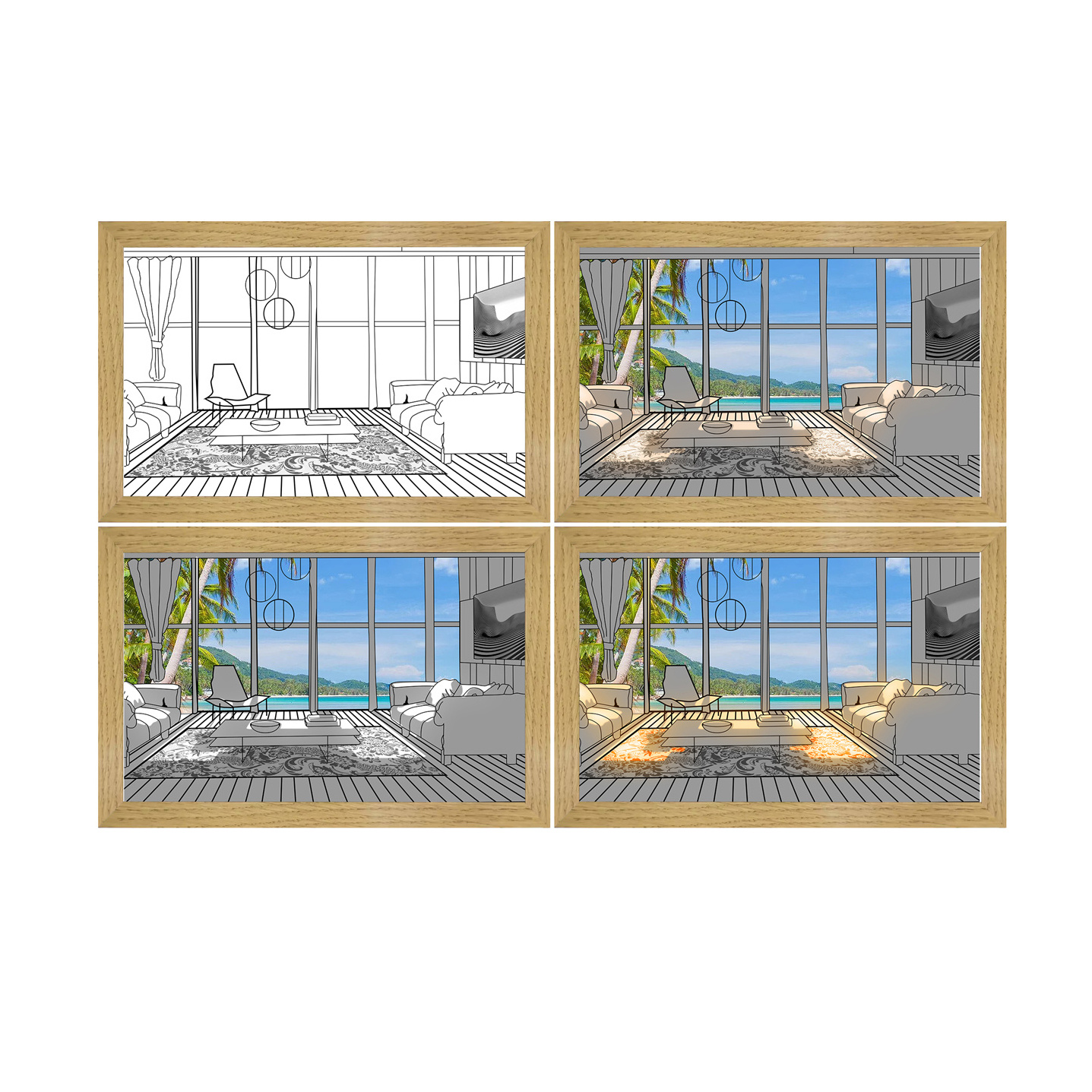 Illuminated Picture LED Decorative Light Painting Bedside Picture Style Creative Modern Simulate Sunshine Drawing Night Light Gift - Image 6