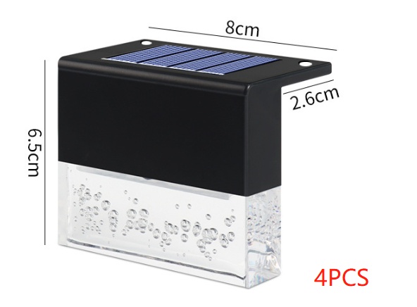 Waterproof New RGB LED Solar Light Step Fence Light - Image 23