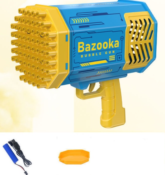 Bubble Gun Rocket 69 Holes Soap Bubbles Machine Gun Shape Automatic Blower With Light Toys For Kids Pomperos - Image 17