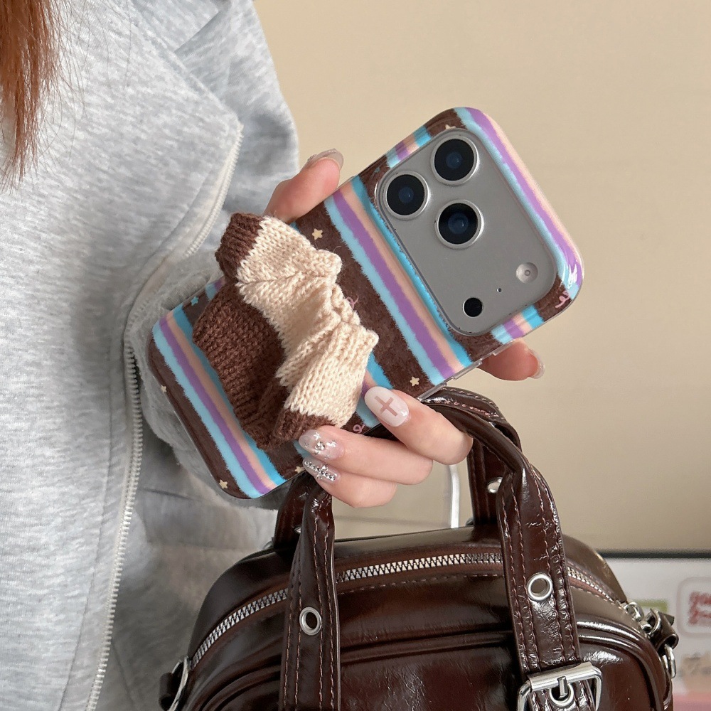Striped 3D Sweater Phone Case For 14 Pro - Image 13