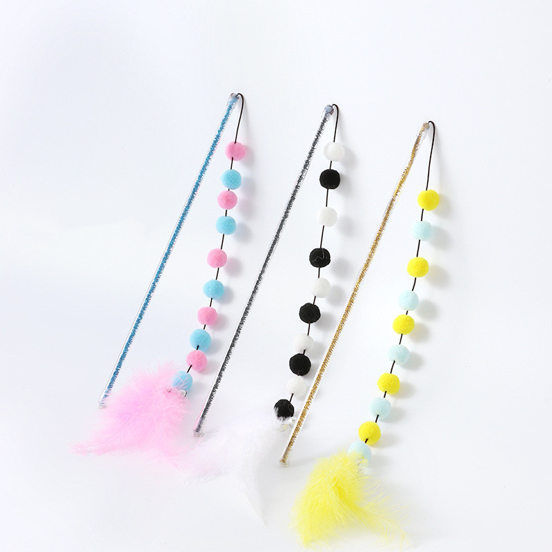 Pet Products String Wool Ball Feathers