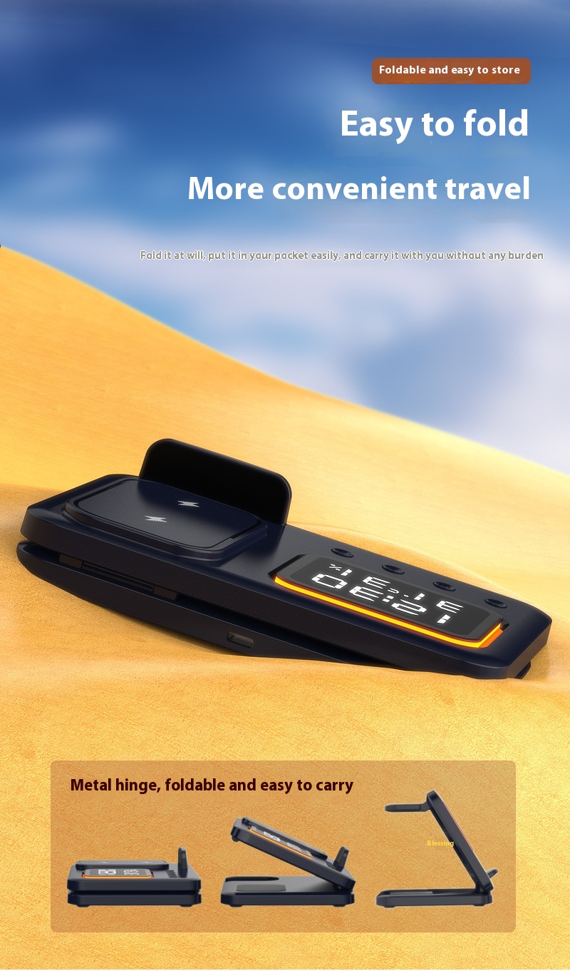 15W Wireless Chargers Stand 5 In1 LED Digital Alarm Clock Fast Charging Dock Station - Image 16