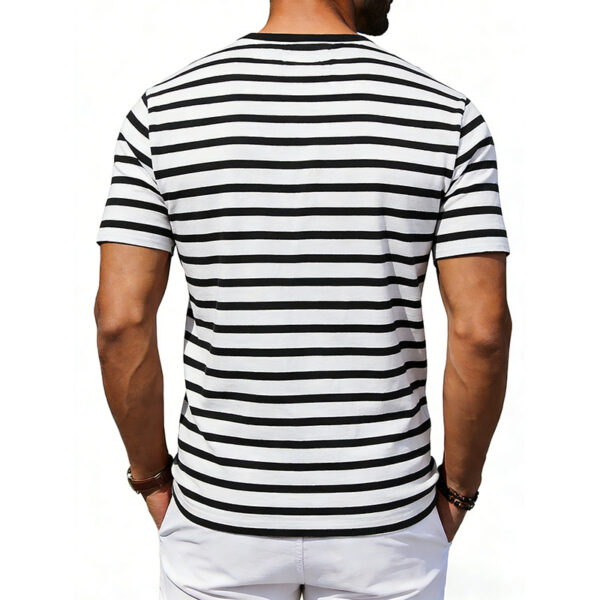 Men's Loose-fit Retro Simple Casual Crew-neck Short-sleeve T-shirt - Image 24