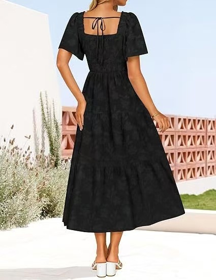 Best-selling Solid-color Off-shoulder High-waist Maxi Dress For Women - Image 16
