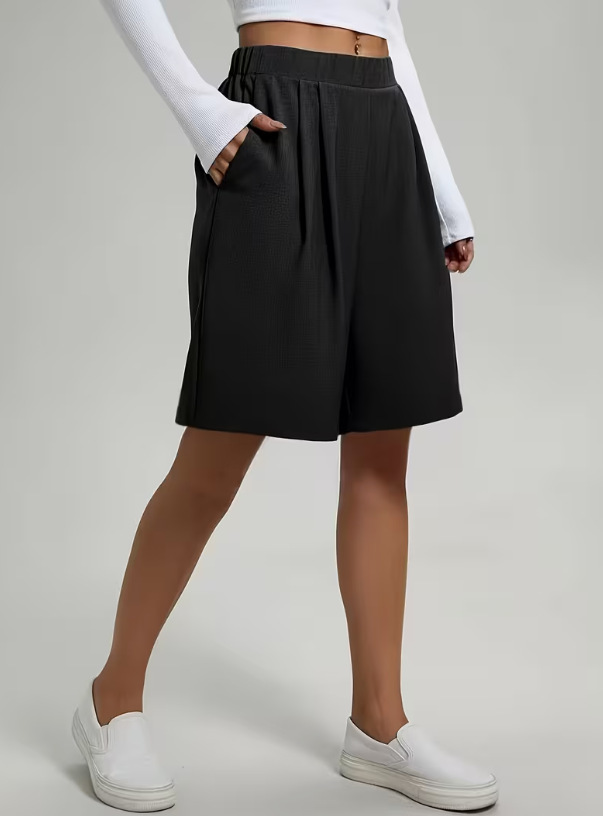 Womens Pants Womens Shorts Casual Loose Solid Color - Image 12
