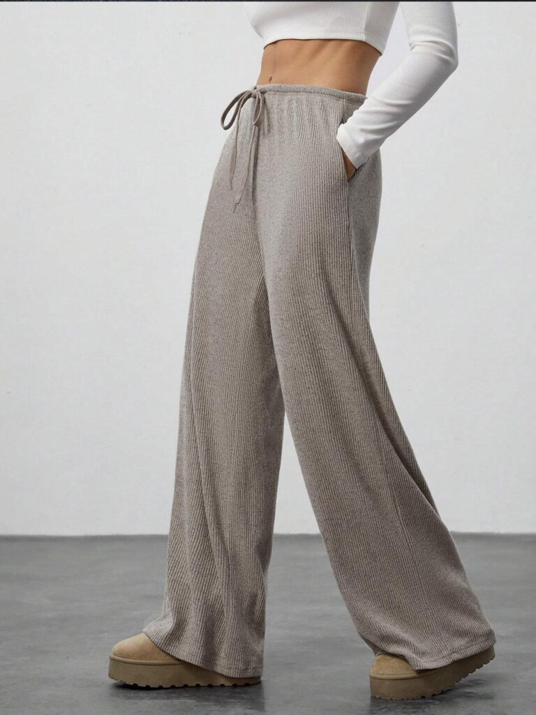 Women's Solid-color Casual Straight-leg Pants
