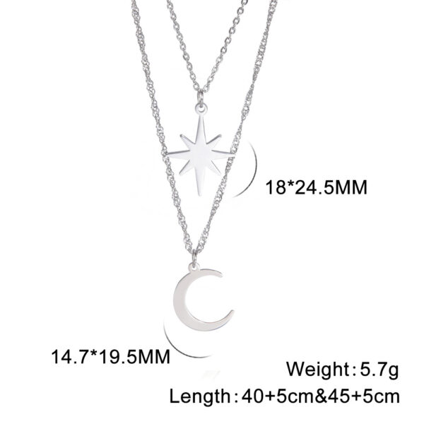 Japan-Korea Style Trendy Titanium Steel Cutout Fashionable Minimalist Clavicle Chain - Image 8