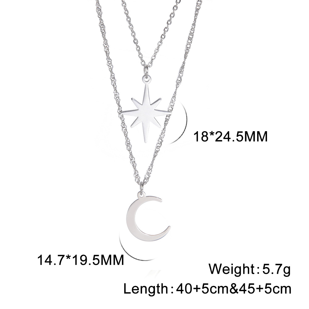 Japan-Korea Style Trendy Titanium Steel Cutout Fashionable Minimalist Clavicle Chain - Image 8