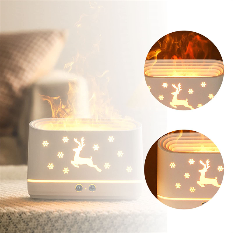 Elk Flame Humidifier Diffuser Mute Household Atmosphere Lamp Christmas Home Decorations - Image 11