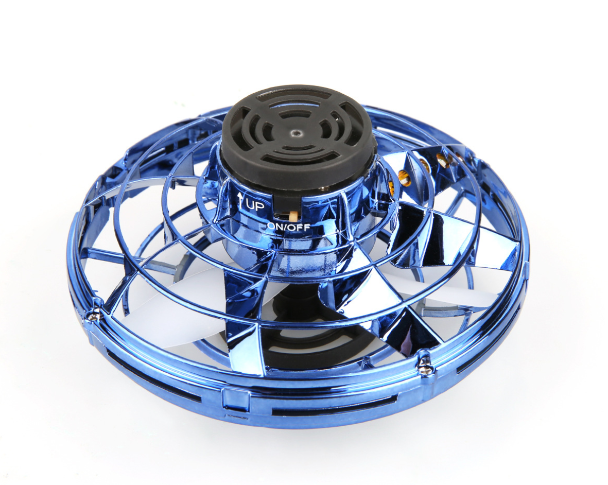 Mini Fingertip Gyro Interactive Decompression Toy Drone LED UFO Type Flying Helicopter Spinner Toy Kids - Image 12