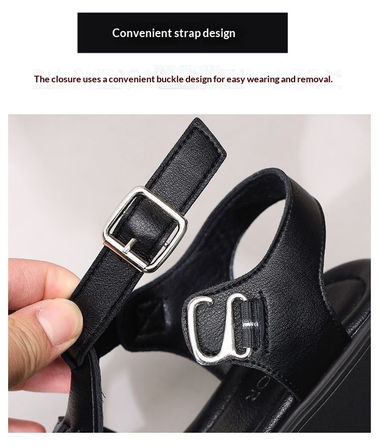 One-strap Open-toe Sandals With A Rubber Mid-heel
