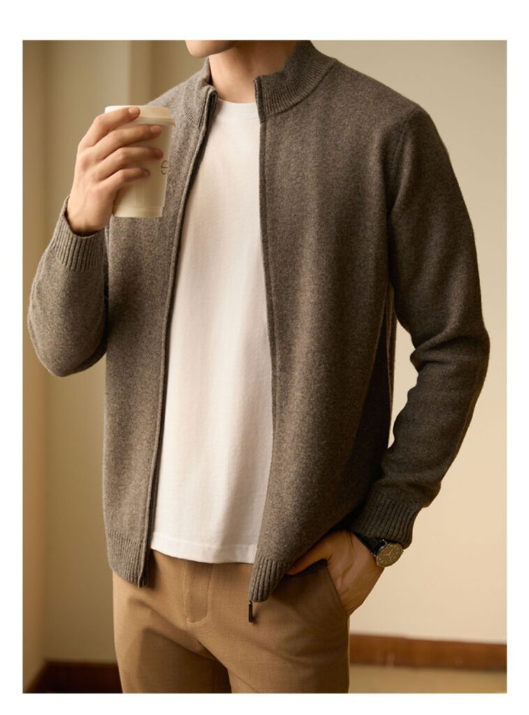Men's AutumnWinter New Business Knitted Casual Jacket