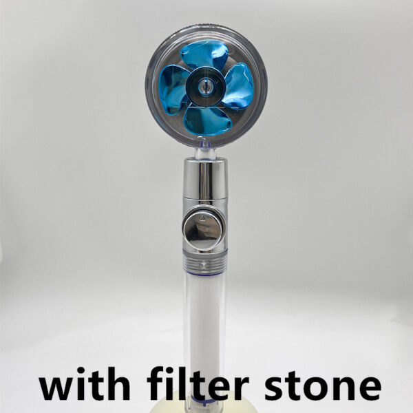 Shower Head Water Saving Flow 360 Degrees Rotating With Small Fan ABS Rain High Pressure Spray Nozzle Bathroom Accessories - Image 41