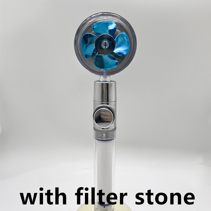 Shower Head Water Saving Flow 360 Degrees Rotating With Small Fan ABS Rain High Pressure Spray Nozzle Bathroom Accessories - Image 41