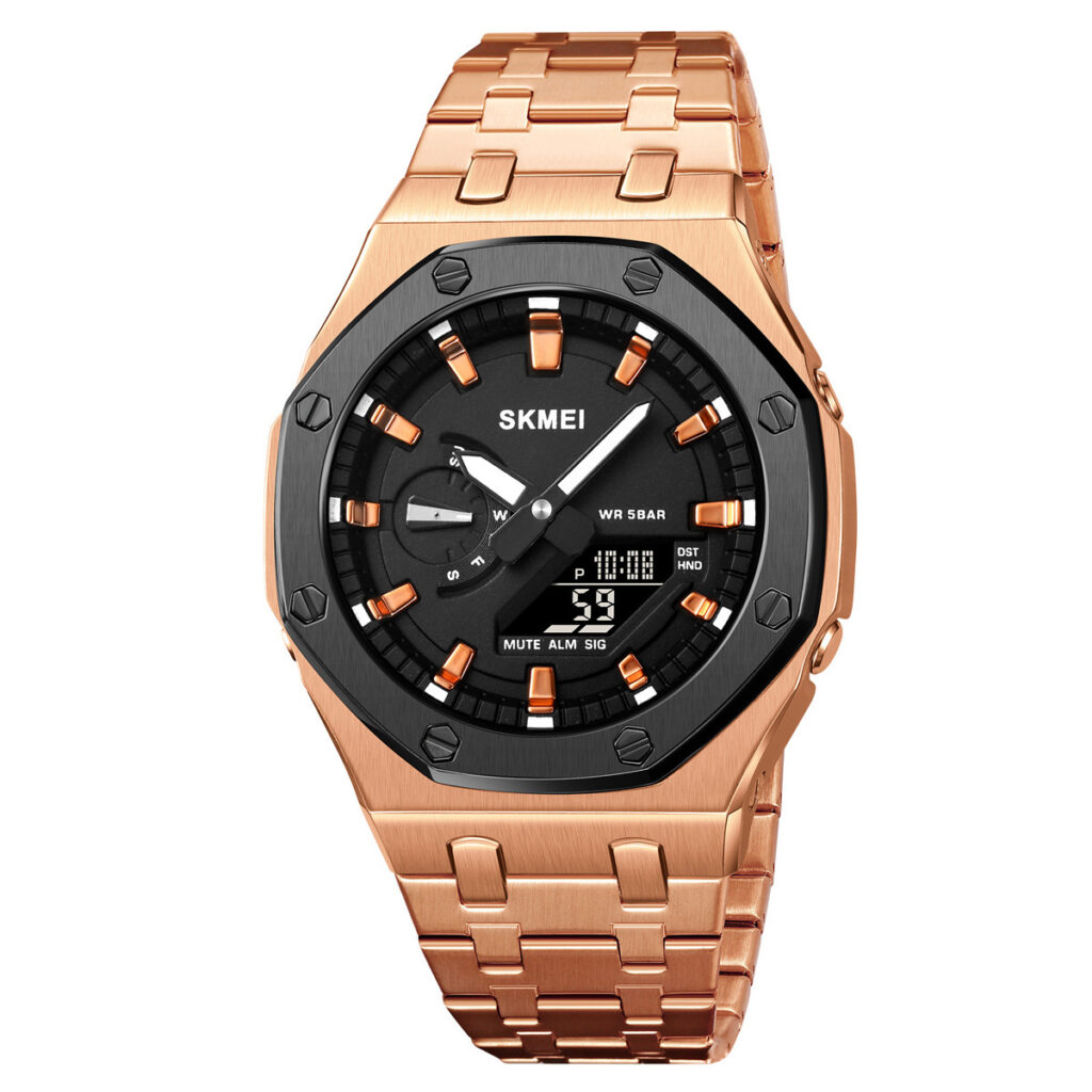 Men's Creative Multifunction Dual-Display Business Electronic Watch
