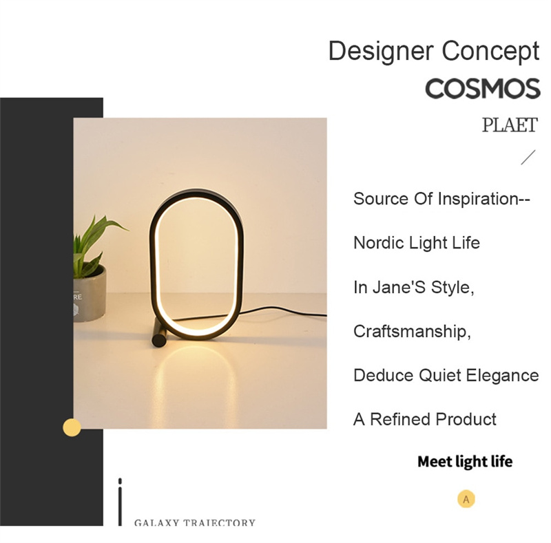 Usb Plug-In Lamp Oval Acrylic Lamp Touch Control Dimmable Modern Simple Creative Night Lamp Bedside Reading Lamp Desk Table Led - Image 25