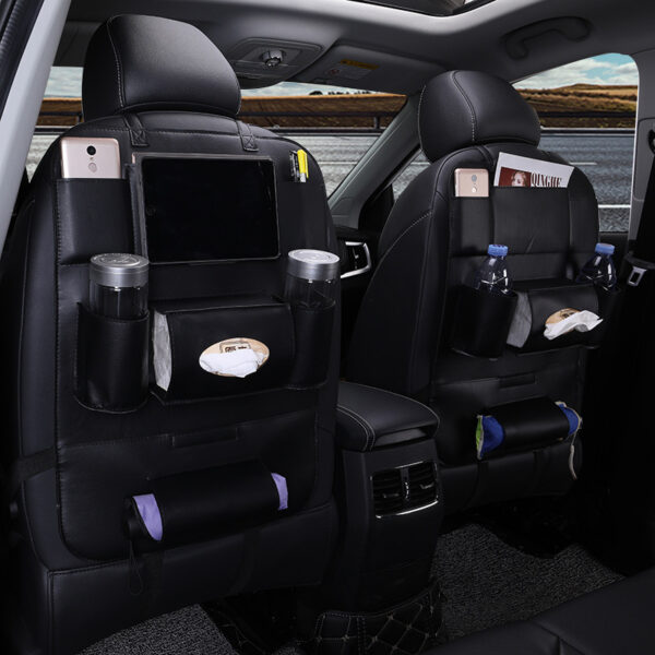 Car Interior Supplies Multifunctional Seat Back Leather Folding - Image 6
