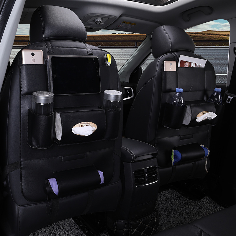 Car Interior Supplies Multifunctional Seat Back Leather Folding - Image 5