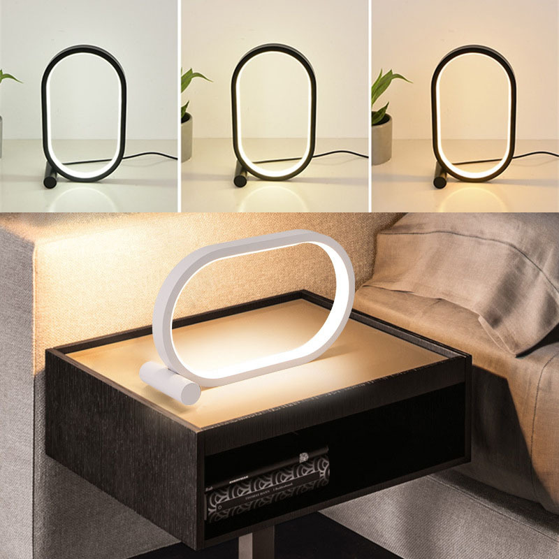 Usb Plug-In Lamp Oval Acrylic Lamp Touch Control Dimmable Modern Simple Creative Night Lamp Bedside Reading Lamp Desk Table Led - Image 9