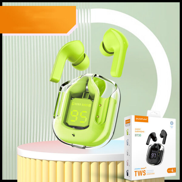 New Mini Transparent Wireless Bluetooth Headset Digital Display ENC Noise Reduction True Wireless Sports Music - Image 35