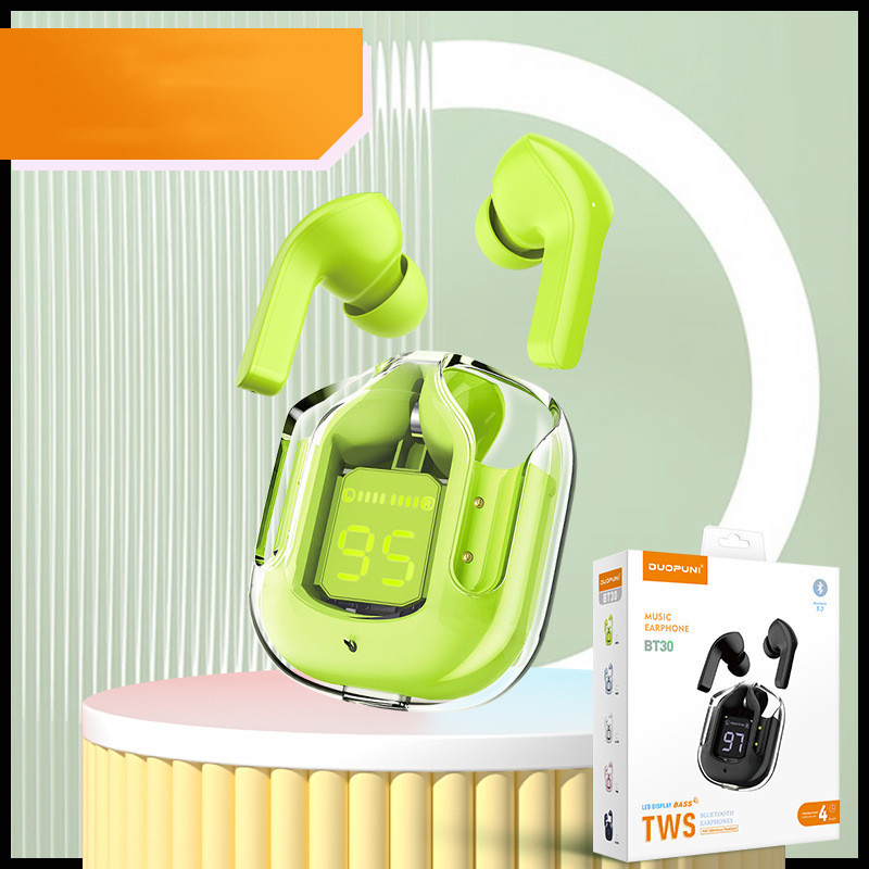 New Mini Transparent Wireless Bluetooth Headset Digital Display ENC Noise Reduction True Wireless Sports Music - Image 35