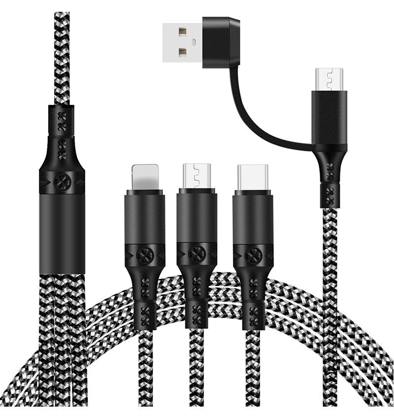 Fast Charging Five-in-one Data Cable, One For Three Charging Cables - Image 1