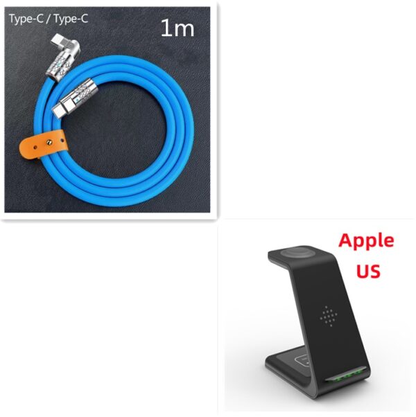 3 In 1 Fast Charging Station Wireless Charger Stand Wireless Quick Charge Dock For Phone Holder - Image 49