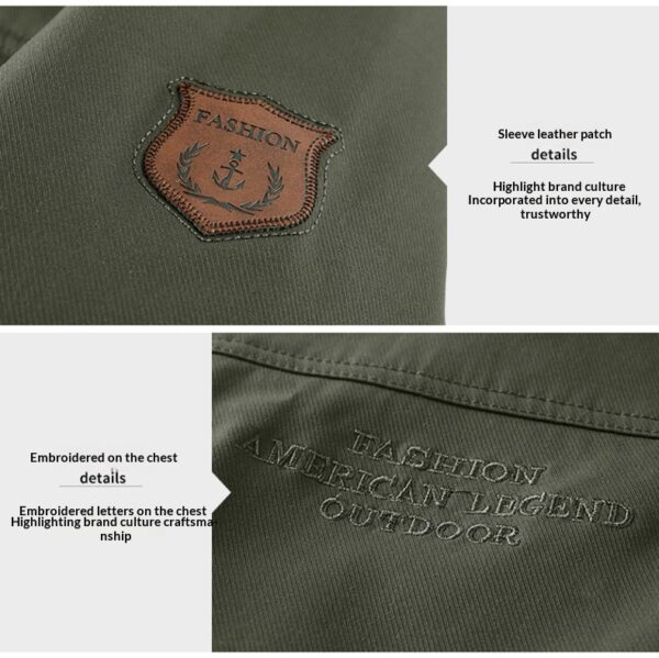 Washed Jacket For Men Fleece-lined And Thickened Lambswool Casual Style - Image 12