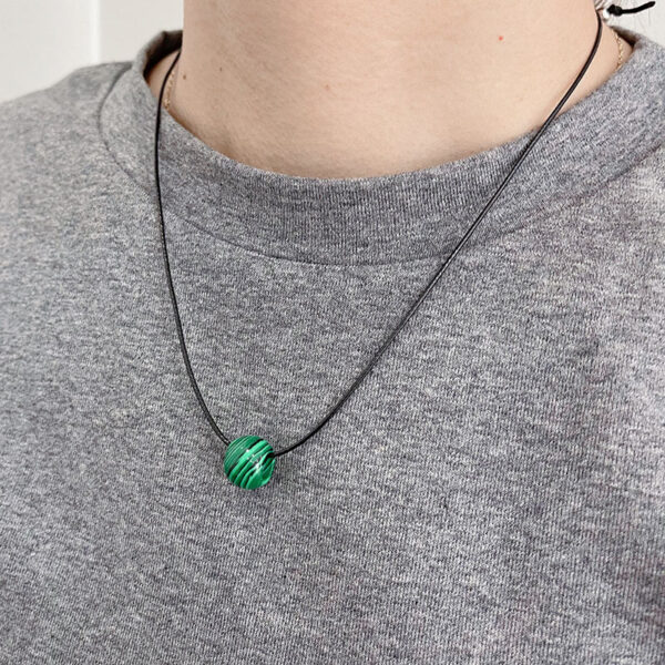 Agate Black Rope Necklace For Women - Image 11