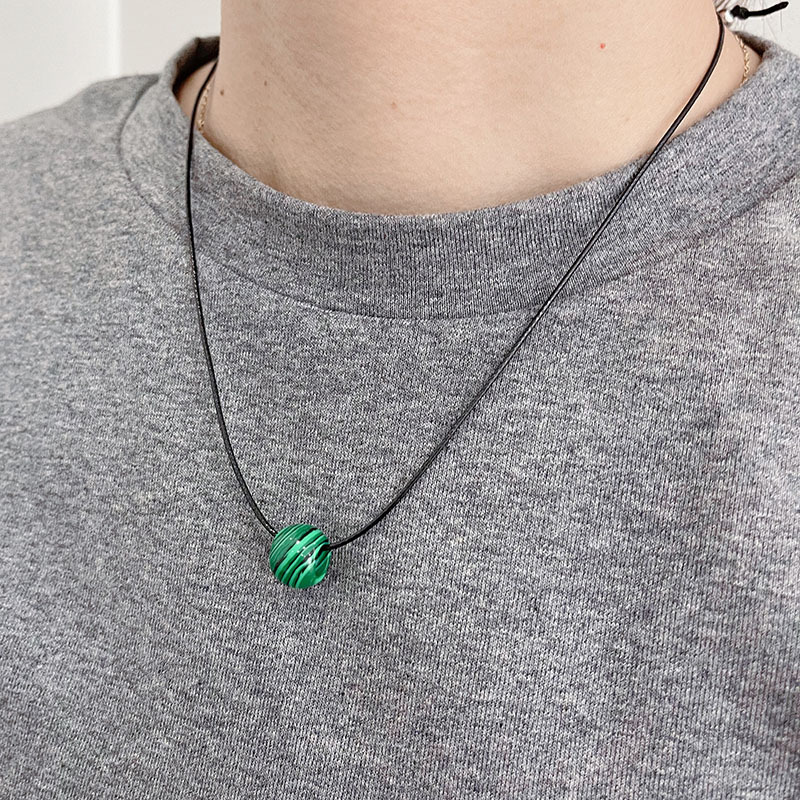 Agate Black Rope Necklace For Women - Image 11