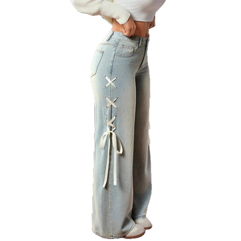 Casual Wide-leg Jeans Loose Fit